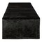 Contemporary Home Living Solid Rectangular Velvet Table Runner - 72" - Black